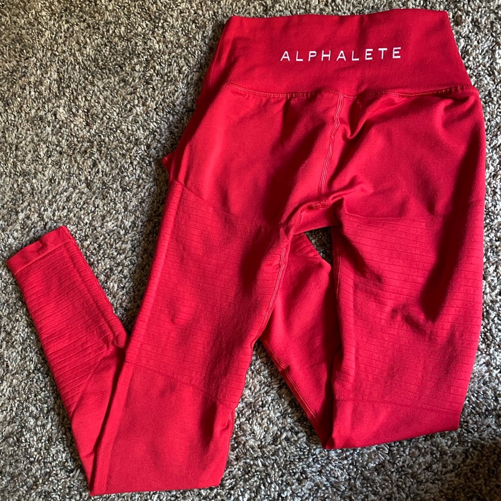 Red Alphalete Leggings